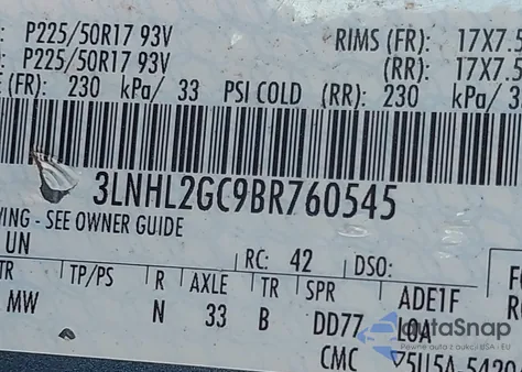 2011 Lincoln Mkz из США, поврежденный, VIN 3LNHL2GC9BR760545